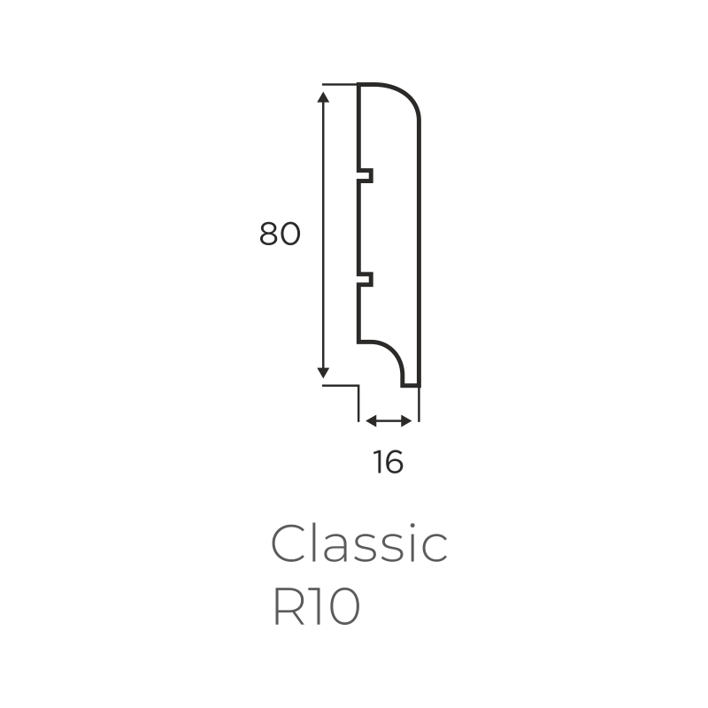 Listwa przypodłogowa CLASSIC R10 Plus LAGRUS