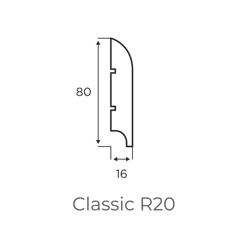 Listwa przypodłogowa CLASSIC R20 Plus LAGRUS