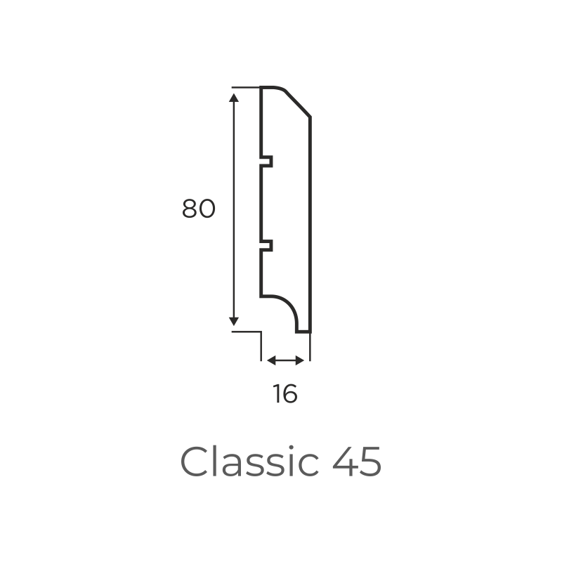 Listwa przypodłogowa CLASSIC 45 Plus LAGRUS